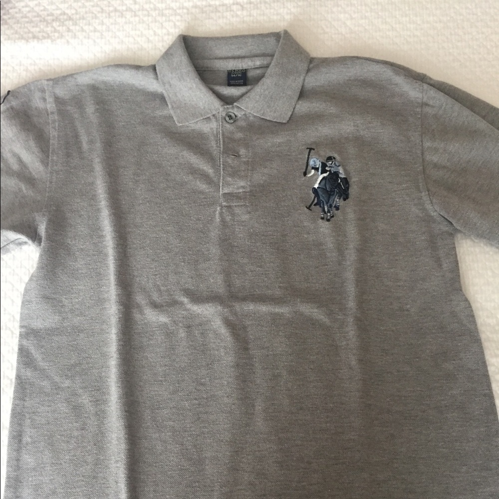Grey polo shirt